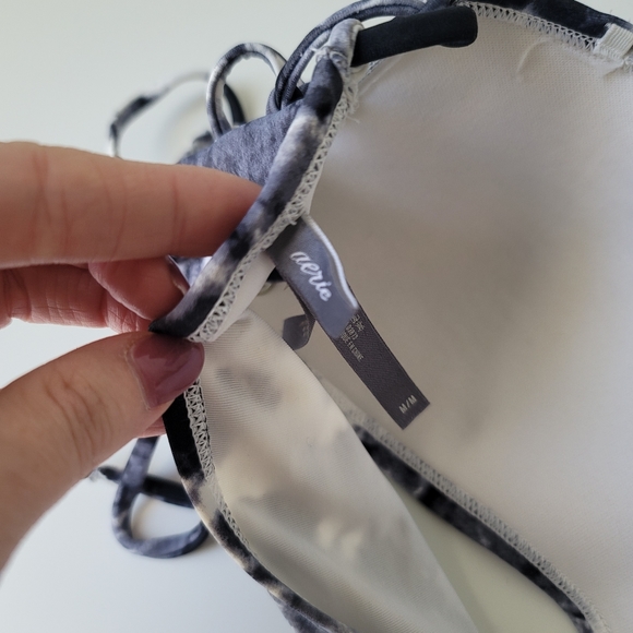 Aerie tie dye open sides lace up strapless bikini top - Picture 4 of 5